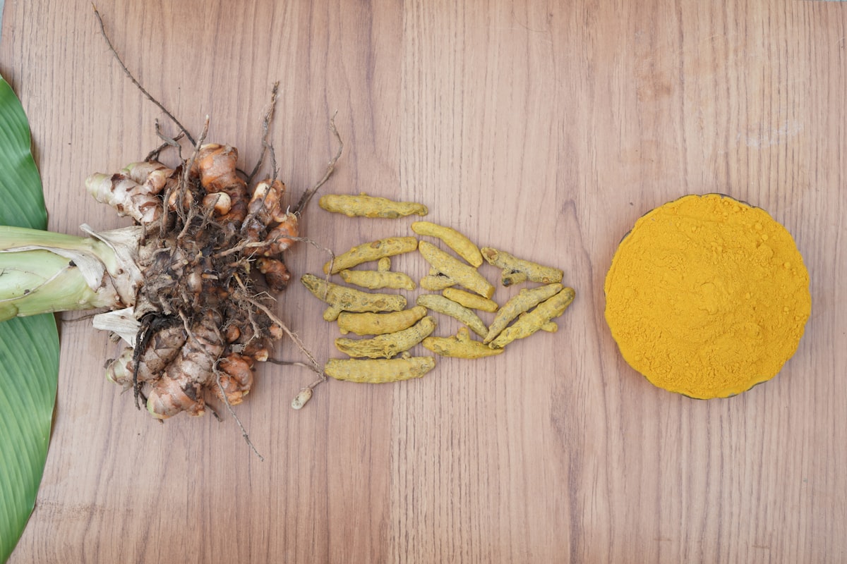 Spices in bowls and cooking preparation